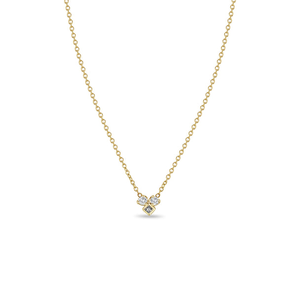 Princess Diamond Octagonal Pendant With Diamond Halo In Yellow Gold - Cara  Jewellers